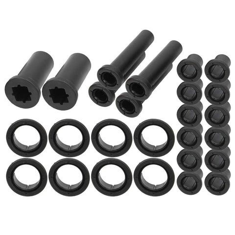 Rear Suspension Bushings Kit For Polaris Sportsman 500 HO 4X4 2003 To 2005 Replacement MG1282101AZ High Quality ABS Wear Resistant Bolt In Improves Ride Handling OEM Style Control Arm Bushings For ATV Quad, 26-piece black ABS bushings