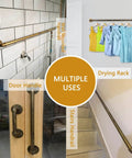 Heavy Duty Wall Mounted Grab Bar And Non Slip Handrail For Indoor Outdoor Steps And Baths, 19 Foot Safety Railing in use as stairs handrail.
