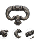 Vintage Zinc Alloy Single Hole Cabinet Pull Handles Set, Retro Style Drawer Hardware for Kitchen Cabinets, Close-up Detail