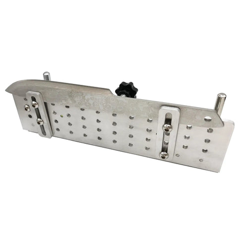 Heavy Duty Knife Beveling Jig With No Sweat Adjustment and Built Like A Tank 7075 Aluminum Body for quick belt sander sharpening view.