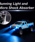Mini RC Truck 1/64 Scale Alloy Monster Truck With Lights, 2.4GHz Remote Control Car, features running light and shock absorber