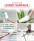 Heavy Duty Dusting Kit With Extendable 3 Ft Handle And Stay On Duster Hook Includes 3 Disposable Refills Traps 3X More Dust