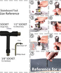 All In One Skate Tool Kit With T Type Allen Key And L Type Phillips Head Wrench Abrasive Cleaning Cube Replacement Longboard Gloves