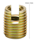 Top Tier 20 Piece Carbon Steel Thread Insert Repair Kit Assortment M2 To M12 Yellow Zinc Self Tapping Inserts For Heavy Duty Auto And Industrial Fixes You Can Trust, 15mm insert