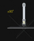 Premium Column Monitor Desk Stand For 17 To 30 Inch Screens with ±90° adjustability shown from top angle.