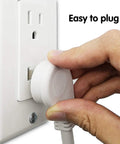 Heavy Duty 14 AWG 15A Flat Plug Extension Cord Three Feet White 1875W Built To Last For Tools And Home Electronics Thick Wire