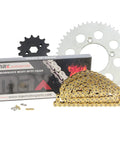 Gold 14 Tooth Front Sprocket And 50 Tooth Rear Sprocket Drive Chain Kit For XR100R 1985 Through 2003 And CRF100F 2004 Through 2013