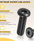 Flat head socket cap screw from Toughest As Nails Furniture Crib Screw Replacement Set With M6 Barrel Nuts And Flat Head Bolts Including Sturdy Wrench.