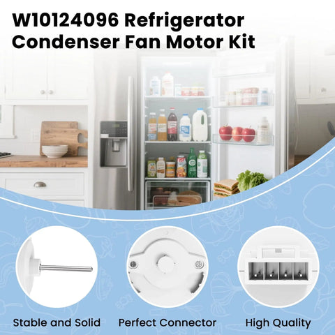Condenser Fan Motor Kit For Fridge DIY Friendly Easy Install Includes Fan Motor Blade Wire Harness And Screws Replaces AP4318657