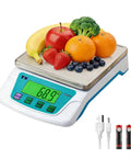 Rechargeable Kitchen Scale Pro Grade Ultra Precise 0.2g Accuracy, 22lb Capacity In 304 Stainless Steel With Backlit LCD weighing fruit