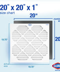 MERV 13 Pleated HVAC Air Filter 19.75 By 21.75 By 0.75 In Pack Of 4 For Allergies Pet Dander Smoke And More Fits Most Furnaces And AC Units