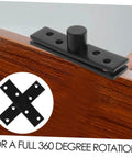 360 Degree Invisible Rotatable Hidden Pivot Hinge For Secret Doors And Bookcases, stainless steel hinge installation view