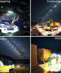 Top Tier Beast 200W LED Work Light Packing 20000 Lumens And 6500K Daylight Beam used in car repairs, construction, camping, and workshops.