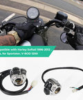 1 Inch Handlebar Switches And Wiring Harness For Harley Davidson Fits Softail 1996-2010 Dyna Sportster 1996-2013 Touring