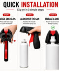 Installation steps for Ergonomic Spray Paint Trigger Handle Two Pack Relieves Hand Fatigue with comfortable pump style gripper.