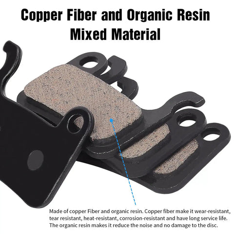 Close-up of Four Pairs Beefed Up Bike Disc Brake Pads Kit For Shimano Deore XT SLX Saint Alfine LX M596 M595 XTR M975 M966 M965 Disc Brakes