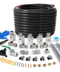 Three Quarters Inch Shop Air Line Kit With 200 Foot HDPE Aluminum Piping Rapid Air System for Garage includes valves and fittings