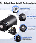 Heavy Duty Tough As Nails Hydraulic Pump Motor For Unidirectional RV Leveling Power Units With 12V DC Operation