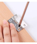 Legit 304 Stainless Steel Folding Butt Hinges Rock Solid Rust Proof Cabinet Door Connectors For Drawers Boxes And Windows Heavy Duty Mounting Screws Kit 3 Inch Size being installed with a screwdriver.