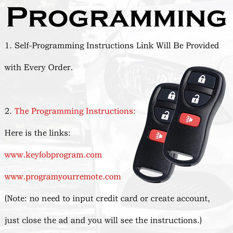 Keyless Entry Remote Key Fob Replacement Plug And Play Fits Nissan Xterra Frontier Armada Titan Quest Murano Pathfinder