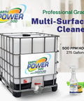 Hypochlorous Acid 500 PPM Multipurpose Cleaner For Home Use Clean Floors Counters Appliances And More With A Non Toxic Family Safe Pet Friendly Formula Ideal For Kitchens Bathrooms Refrigerators And Surfaces, 275-gallon tank