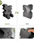 Comparison image of Two Height Foam Bench Rest With Base For Shooting and generic foam block, highlighting moisture resistance.