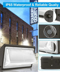 Beefed Up 150W Outdoor LED Wall Pack Light Delivers 20,000 Lumens Replacing 1000W HID 5000K Daylight Security Lighting Details