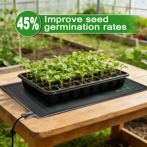 2 Pack Seed Starter Heating Mat 10 X 20.75 Inches Waterproof For Germination Hydroponics And Greenhouses MET Certified UL Listed Pro Grade Plant Heating Mat