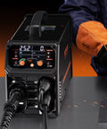 Workhorse 250A 5 In One MIG Welder With Pulse Arc Gasless MIG Flux Core MMA And Lift TIG 110V 220V Dual Voltage LCD Display