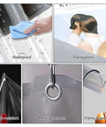 Kickass Clear PVC Tarp Curtains With A Seamless Zipper Door And Heavy Gauge Grommets Level Up Your Pergola Gazebo Or Patio Setup While Blocking Elements Like A Boss Year Round, showing waterproof, transparent features and metal grommets.