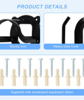 12-Count Horse Bridle Rack with sturdy iron design and heavy-duty hooks, includes screws and expansion tubes, metal bridle holder wall mount