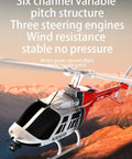 C138 RC Helicopter 2.4G 6CH 6-Axis Gyro Altitude Hold RTF with 3D Roll featuring six channel variable pitch structure.
