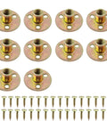 Bulletproof Screw In Tee Nuts M10 Three Eighth Inch Zinc Plated Carbon Steel Flange Inserts Pair With Matching Bolts and screws