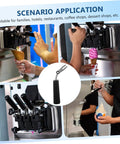 Easy Install No Fuss Universal Ice Cream Machine Handle Lever Replacement Part For Portable And Commercial Ice Cream Makers High Precision Repair Grip That Fits Most Models, black lever on machine