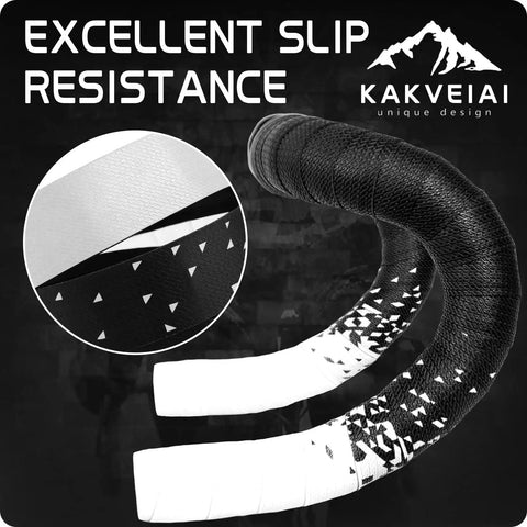 2 Pack Gradient Road Bike Bar Tape, Soft Grippy Handlebar Tape With UV Resistant Print, Premium PU EVA Foam Core, Easy Install