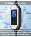 Heavy Duty Portable 22Kw 32A Three Phase Type2 EV Charger With Wifi App Control showing multilayer protection features.