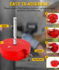 PVC Fitting Saver With 3 Inch Aluminum Head, Pro Grade Pipe Reamer And Socket Saver With 0.315 In Hex Shaft For Water Lines, Drains, And Vents - assembly steps displayed