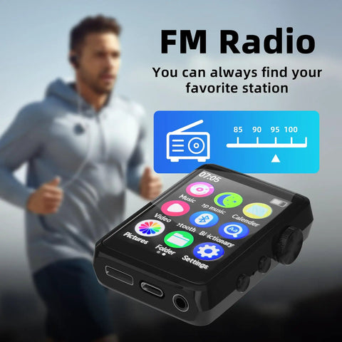Sleep Headphones MP3 Player With Built In Hypnosis Music And ASMR, Bluetooth 5.3 Portable Music Player and FM Radio Interface