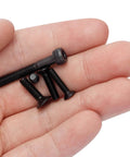 Pro Grade M3 M3.5 M4 Torx Anti Stripping And M4 Hex Screw Set With 6mm 8mm 10mm 12mm 14mm Lengths, black screws in hand