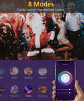 Ultra Bright 16W Smart LED Bulbs 150W Equivalent 1600 Lumen Full Color Changing WiFi E26 A19 No Hub Needed shown in app control