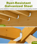 2x8 Joist Hangers Set 50 Pcs 20 Gauge Heavy Duty Face Mount Rafter Brackets installed on wood framing indoors and outdoors