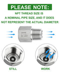 TAISHER 304 stainless steel check valve, 1/2 in NPT male to 1/2 in NPT female, backflow prevention.