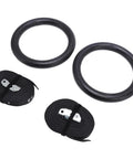 Heavy Duty Gymnastic Rings With Scale Straps For Home Gym Training Black Exercise Rings With 661.38lb Load Capacity Built From ABS And Polyester Durable Strength Gear For Beast Mode Bodyweight Workouts At Home Or In The Gym