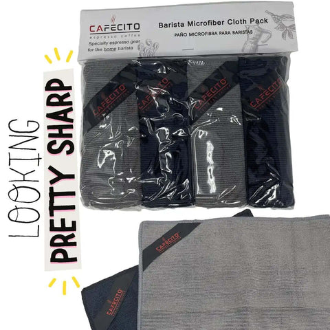Barista Microfiber Cloths 4 Pack For Espresso Machines And Coffee Stations Pro Grade Cleaning Towels For Portafilters
