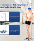 Pro Grade Clinic Height And Weight Scale With Ultrasonic Sensors And Four High Precision Load Cells, 76.8 Inch Max Height, 23.6 To 76.8 Inch Range, Accurate BMI Calculator Up To 485 Pounds Or 220 Kilograms. White clinic scale