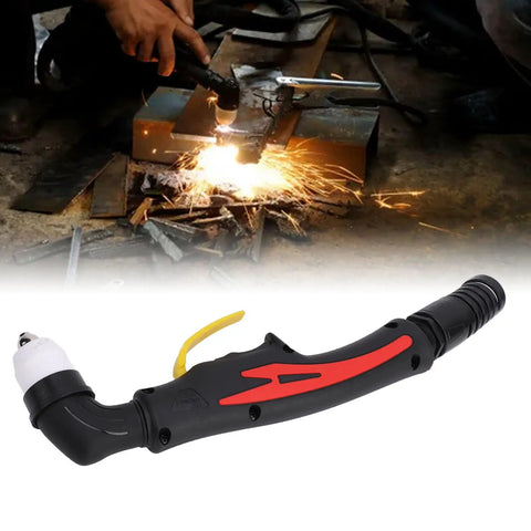 P80 Plasma Cutter Torch Head With Ergonomic Handle For 10A To 80A, Heavy-Duty Workhorse, Fast Cutting; Red Black Design