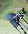 Ultra Light 6 Inch Portable Dobsonian Telescope For Travel with light shroud and smartphone mount in outdoor setting