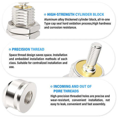 Compact Pneumatic Cylinder 10mm Bore 15mm Stroke Single Acting Tiny But Mighty Space-Saving details with precision thread and inlet