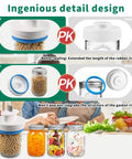 Amazon mason jar sealer kit for FoodSaver; regular and wide-mouth jar attachments with blue gasket