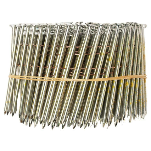 Bundle of nails bound by a rubber band, not the Three and a Quarter Inch by Point One Two Zero Inch Smooth Galvanized Coil For Metal Fabrication And Roofing Projects, Pro-Grade Durable Galvanized Steel Coil, DIY Friendly And Pro Ready, Weather Resistant And Flexible